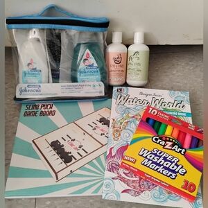 Kids Gift Set Toys Lot #1 Game Board, Coloring, Bath Set